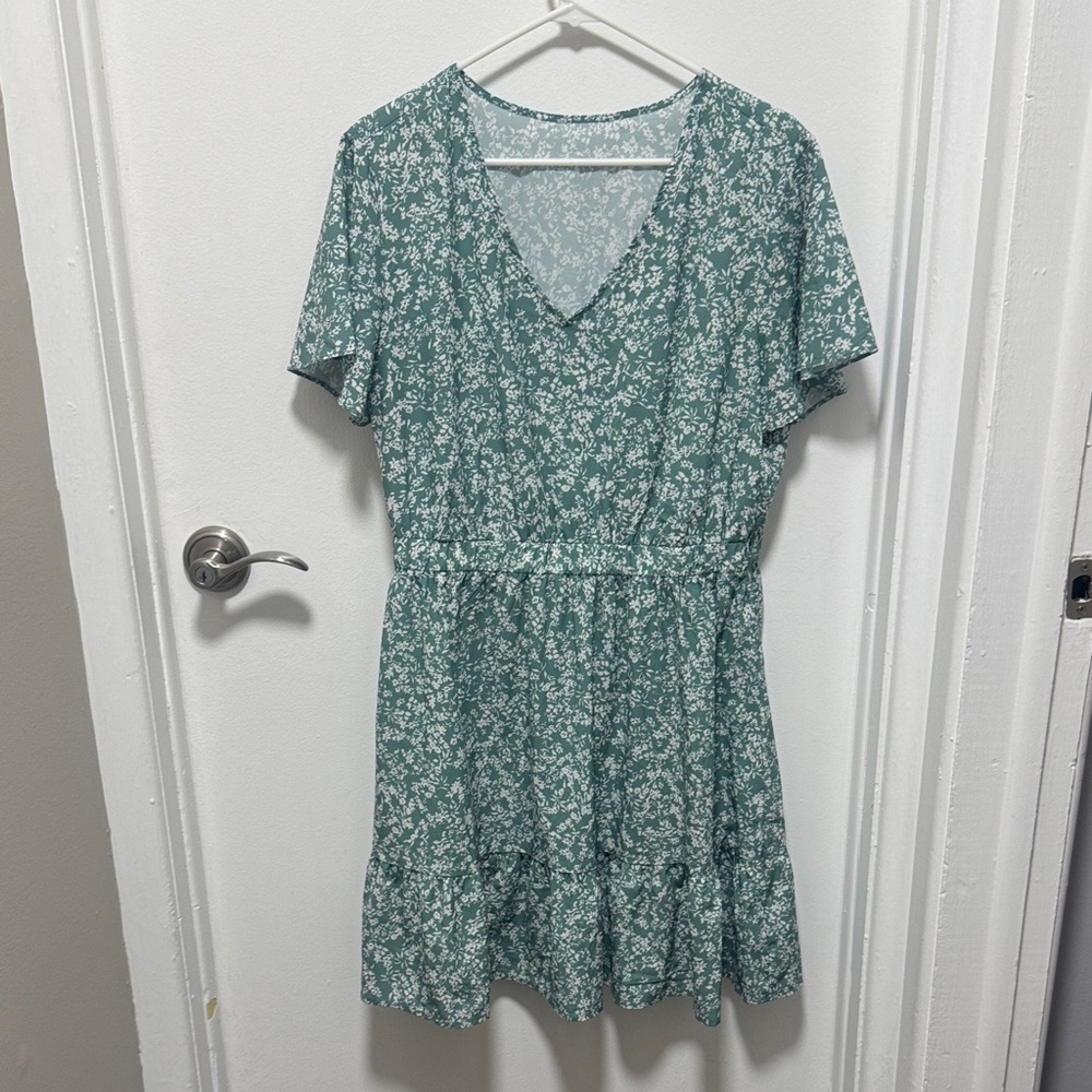 Floral Green Dress